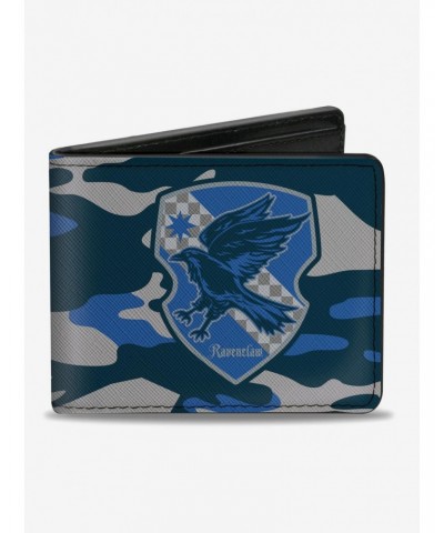 Harry Potter Ravenclaw Crest Camo Blue Bi-fold Wallet $9.61 Wallets