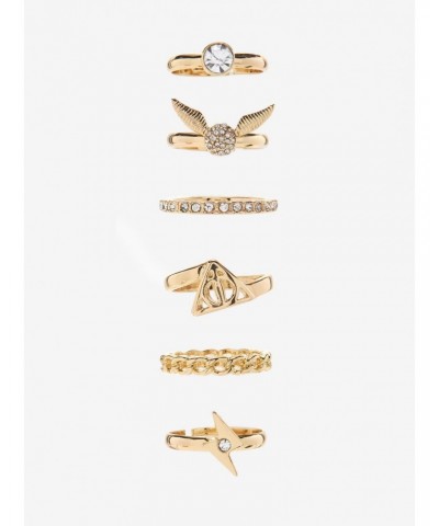 Harry Potter Gold Symbol Ring Set $4.64 Ring Set