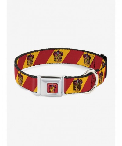 Harry Potter Gryffindor Crest Diagonal Seatbelt Buckle Dog Collar $7.97 Pet Collars