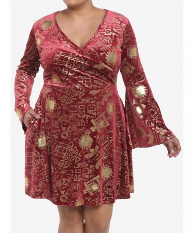 Harry Potter Marauder's Map Velvet Dress Plus Size $16.61 Dresses