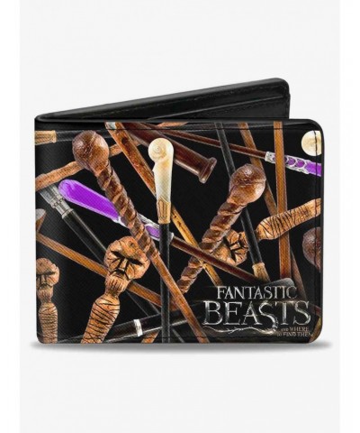 Fantastic Beasts Wands ScatteBifold Wallet $6.27 Wallets