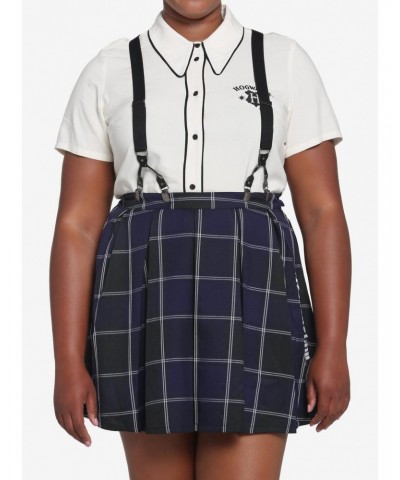 Harry Potter Ravenclaw Pleated Suspender Skirt Plus Size $7.84 Skirts
