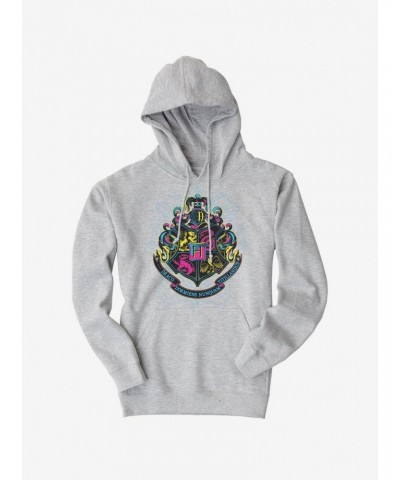 Harry Potter Bright Hogwarts Logo Hoodie $17.96 Hoodies